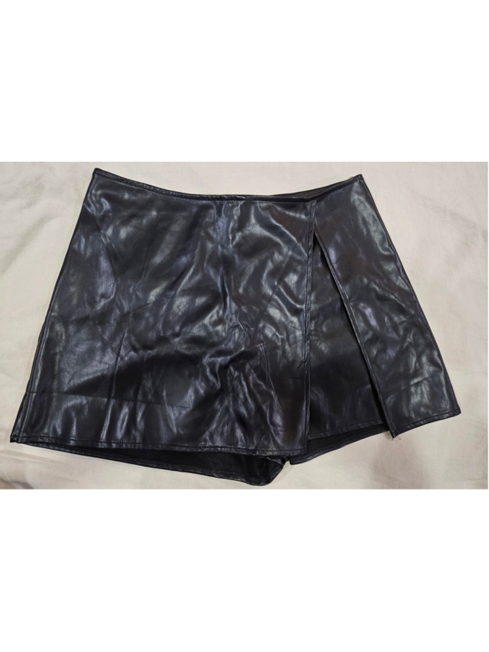 Women's PacSun Faux Leather Skort Black Size M